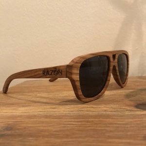 RETAIL $300 Wood grain sunglasses (designer brand)